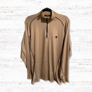 Zero Restriction Golf T400 Mock Tan Pullover Jacket Men’s Size Large